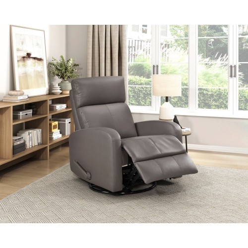 8458 Leather Swivel Rocker Recliner